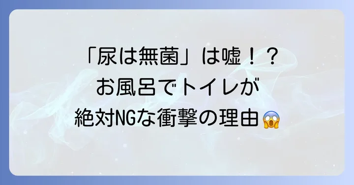 お風呂でトイレをするのは衛生的にもマナー的にもNG！その理由