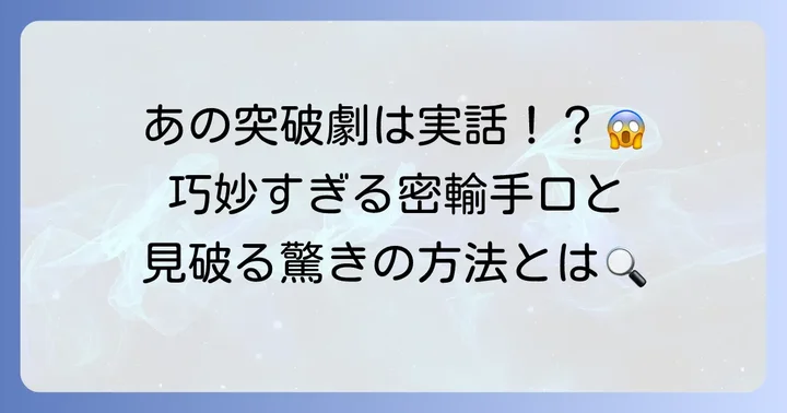 空港税関の突破劇に隠された真実